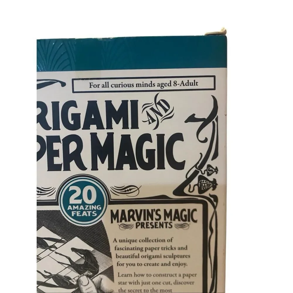 NWT Marvin’s Magic Presents Origami paper magic 20 amazing Feats